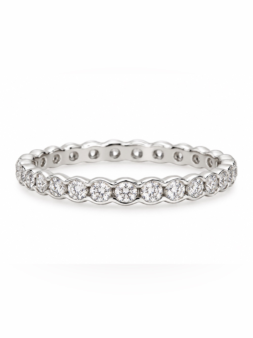 Elegant Moissanite Diamond eternity Band Ring size 9